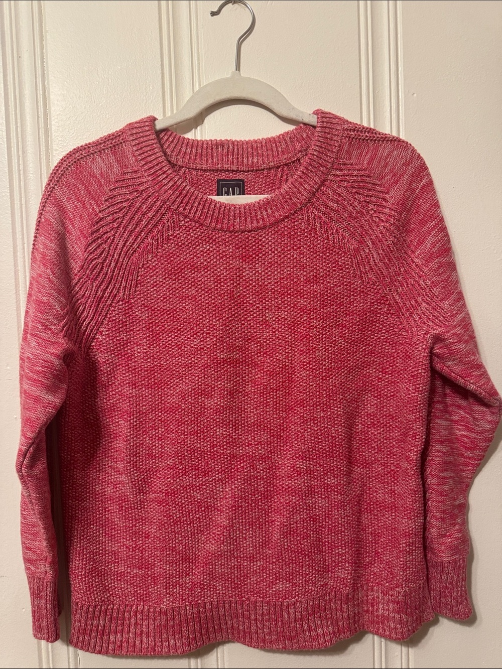 GAP Marled Pink Crewneck Sweater
